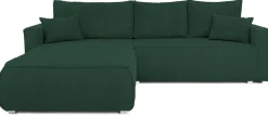Meble Dla Dzieci|Meble Młodzieżowe></noscript>BROMARKT Zielony narożnik sztruksowy z funkcją spania do salonu HAVANA