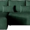 Meble Dla Dzieci|Meble Młodzieżowe>BROMARKT Zielony narożnik sztruksowy do salonu z funkcją spania TOP SLIM