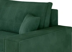 Narożniki></noscript>BROMARKT Zielony rozkładany narożnik z funkcją spania i pojemnikiem ADI XL