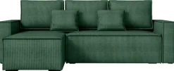 Meble Dla Dzieci|Narożniki>IZABELLA MEBLE Zielony rozkładany narożnik z funkcją spania DEXTER sztruks