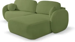 Narożniki></noscript>LASKI Zielony rozkładany narożnik do salonu nowoczesny OMERO