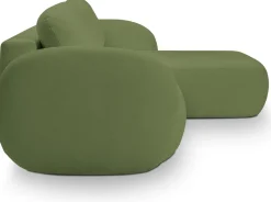 Narożniki></noscript>LASKI Zielony rozkładany narożnik do salonu nowoczesny OMERO