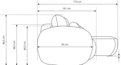 Narożniki></noscript>LASKI Zielony rozkładany narożnik do salonu nowoczesny OMERO