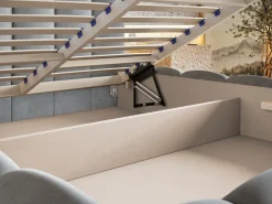 Meble Młodzieżowe|Łóżka Młodzieżowe></noscript>Riban Łózko tapicerowane z pojemnikiem do sypialni 140x200 cm MEOW